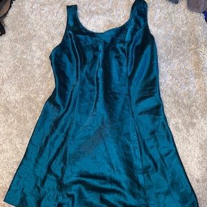 Emerald Green Satin Gown